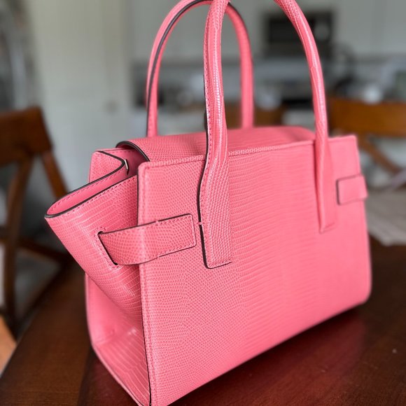 Michael Kors Carmen Medium Flap Satchel Grapefruit - Picture 2 of 6